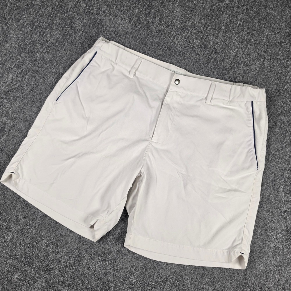 Criquet Court Shorts Mens XXL White Performance Stretch Golf Casual Flat Front